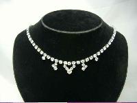 Vintage 50s Quality Sparkling Diamante Drop Necklace