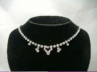 Vintage 50s Quality Sparkling Diamante Drop Necklace