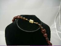 Vintage 50s Chunky Chocolate Brown Glass Bead Necklace