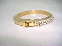 1980s Quality Sparkling Diamante Gold Bangle Bracelet