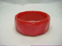 Vintage 70s Wide Red Moonglow Honeycomb Lucite Bangle