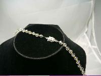 Vintage 50s Fab Quality Crystal Glass Bead Necklace Diamante Clasp