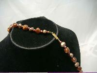 Vintage 50s Fab Gold Faux Pearl Bead Drop Necklace WOW