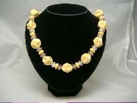 Vintage 50s Chunky Lucite Pastel Swirl Bead Necklace