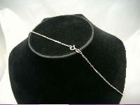 1970s Quality Real Silver Blue Topaz Pendant & Chain